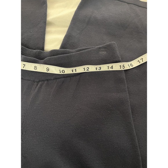 One Grey Day Revolve Women's Knitted Wide Leg Viscose Blend Pants Blue L - Picture 3 of 8